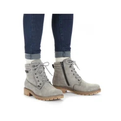 Hot Women'S Corded Boots Silver Gray Ladies Ankle Boots & Boots