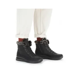 New Women'S Corded Boots Night Black Ladies Ankle Boots & Boots