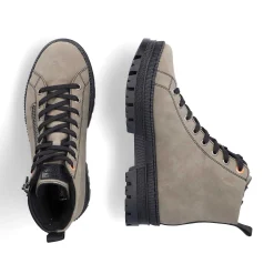 Clearance Women'S Corded Boots Grey-Green-Black Ladies Ankle Boots & Boots