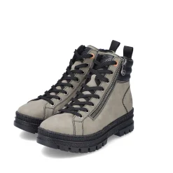 Clearance Women'S Corded Boots Grey-Green-Black Ladies Ankle Boots & Boots