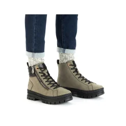 Clearance Women'S Corded Boots Grey-Green-Black Ladies Ankle Boots & Boots