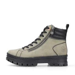 Clearance Women'S Corded Boots Grey-Green-Black Ladies Ankle Boots & Boots