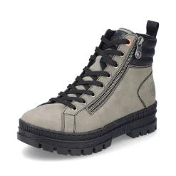 Clearance Women'S Corded Boots Grey-Green-Black Ladies Ankle Boots & Boots