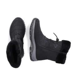 Women'S Corded Boots Night Black Ladies Ankle Boots & Boots