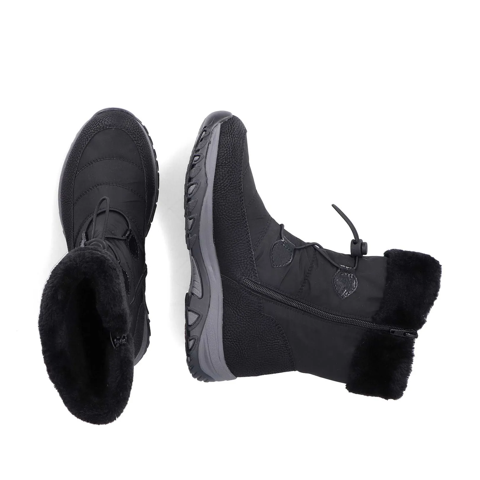 Women'S Corded Boots Night Black Ladies Ankle Boots & Boots