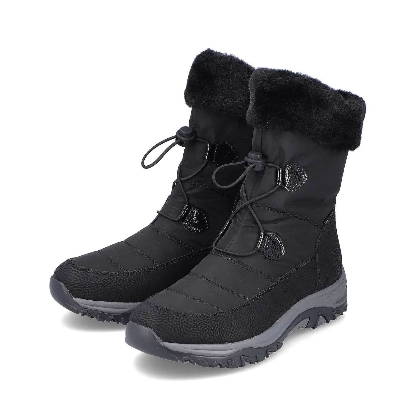 Women'S Corded Boots Night Black Ladies Ankle Boots & Boots