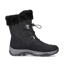 Women'S Corded Boots Night Black Ladies Ankle Boots & Boots