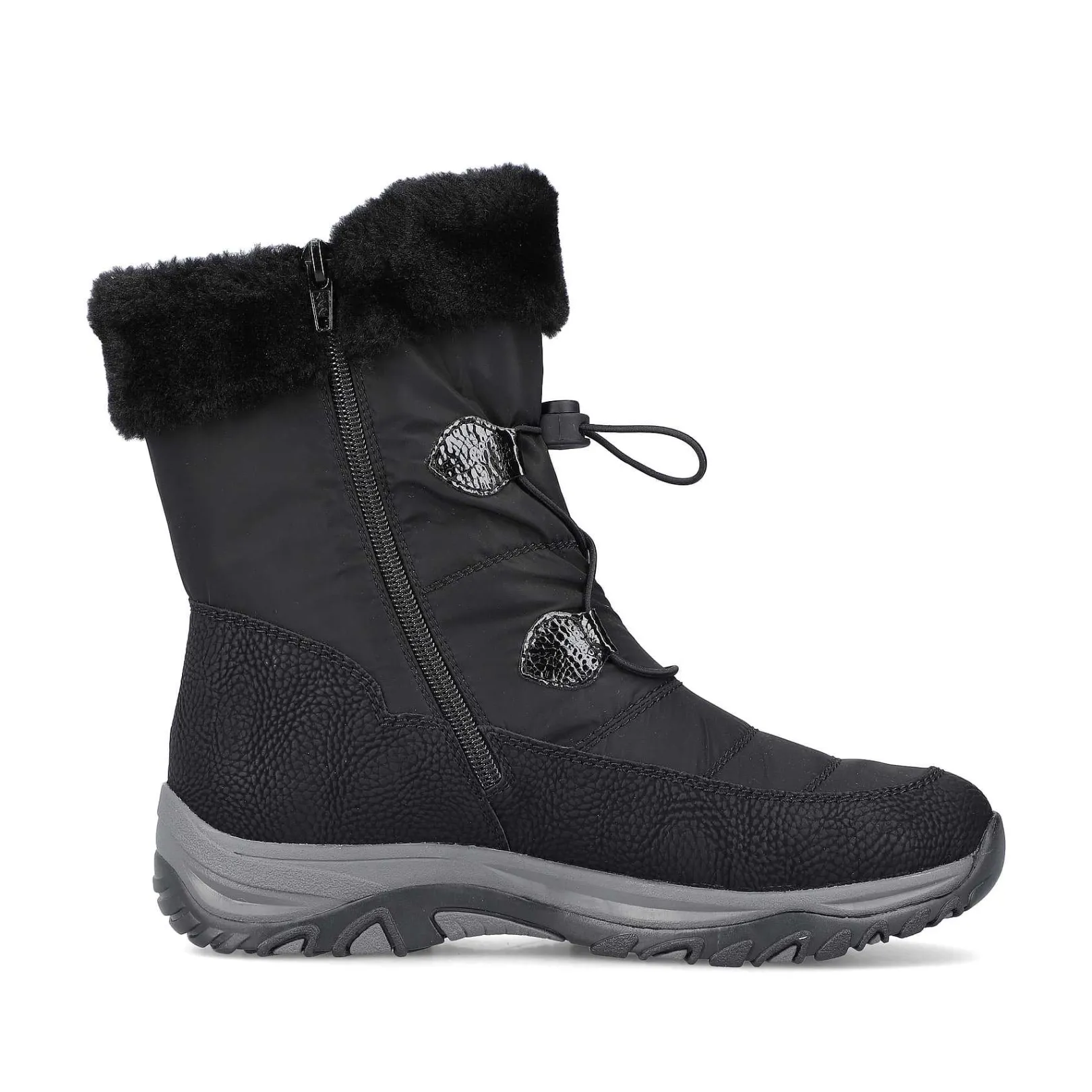 Women'S Corded Boots Night Black Ladies Ankle Boots & Boots
