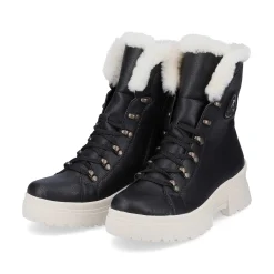 Online Women'S Corded Boots Deep Black Ladies Ankle Boots & Boots