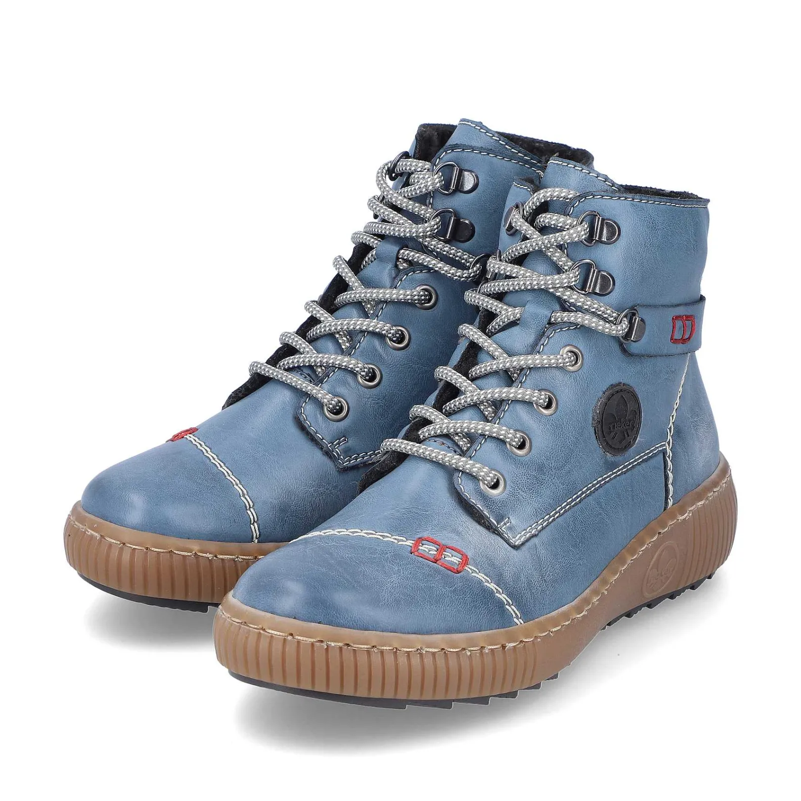 New Women'S Corded Boots Sky Blue Ladies Ankle Boots & Boots