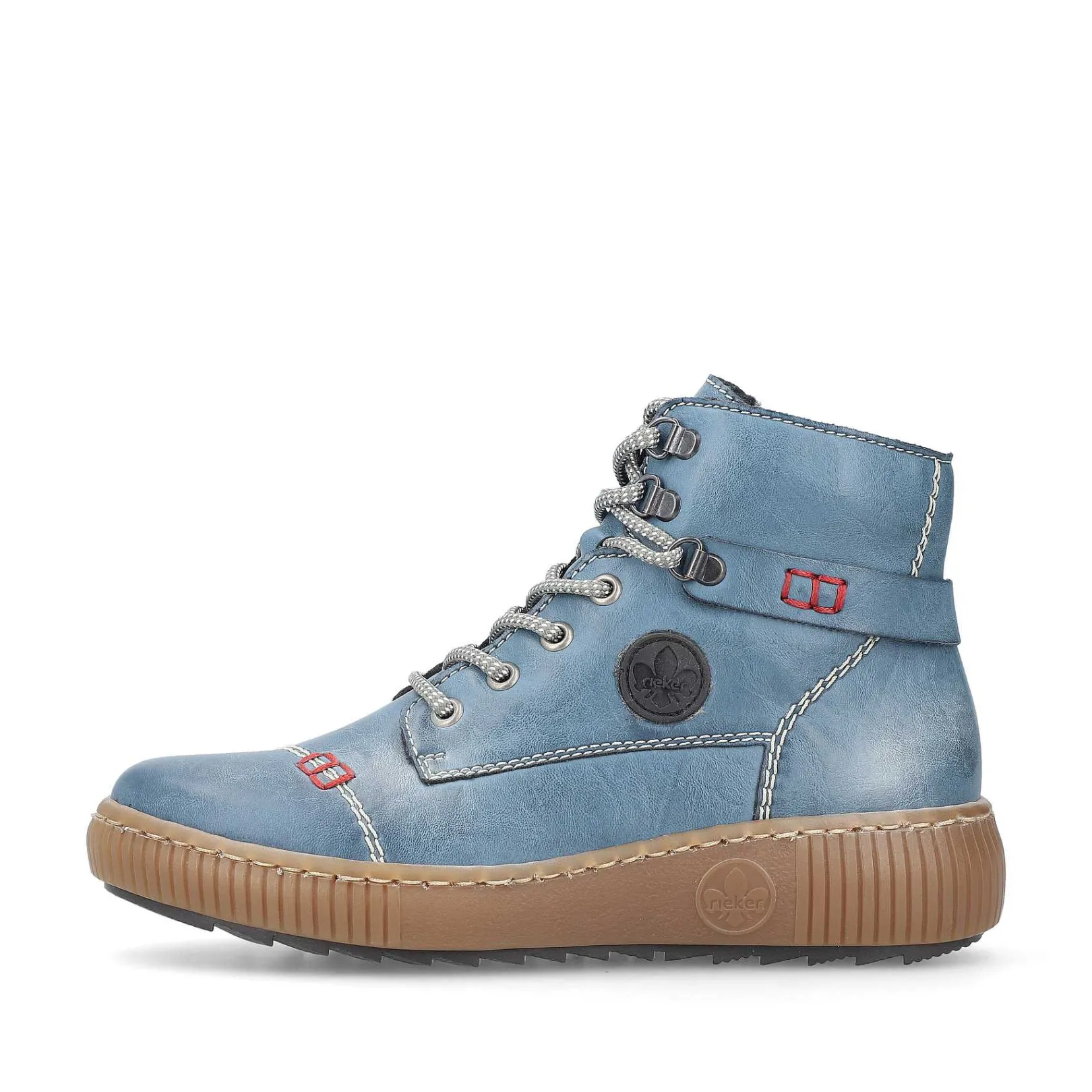 New Women'S Corded Boots Sky Blue Ladies Ankle Boots & Boots