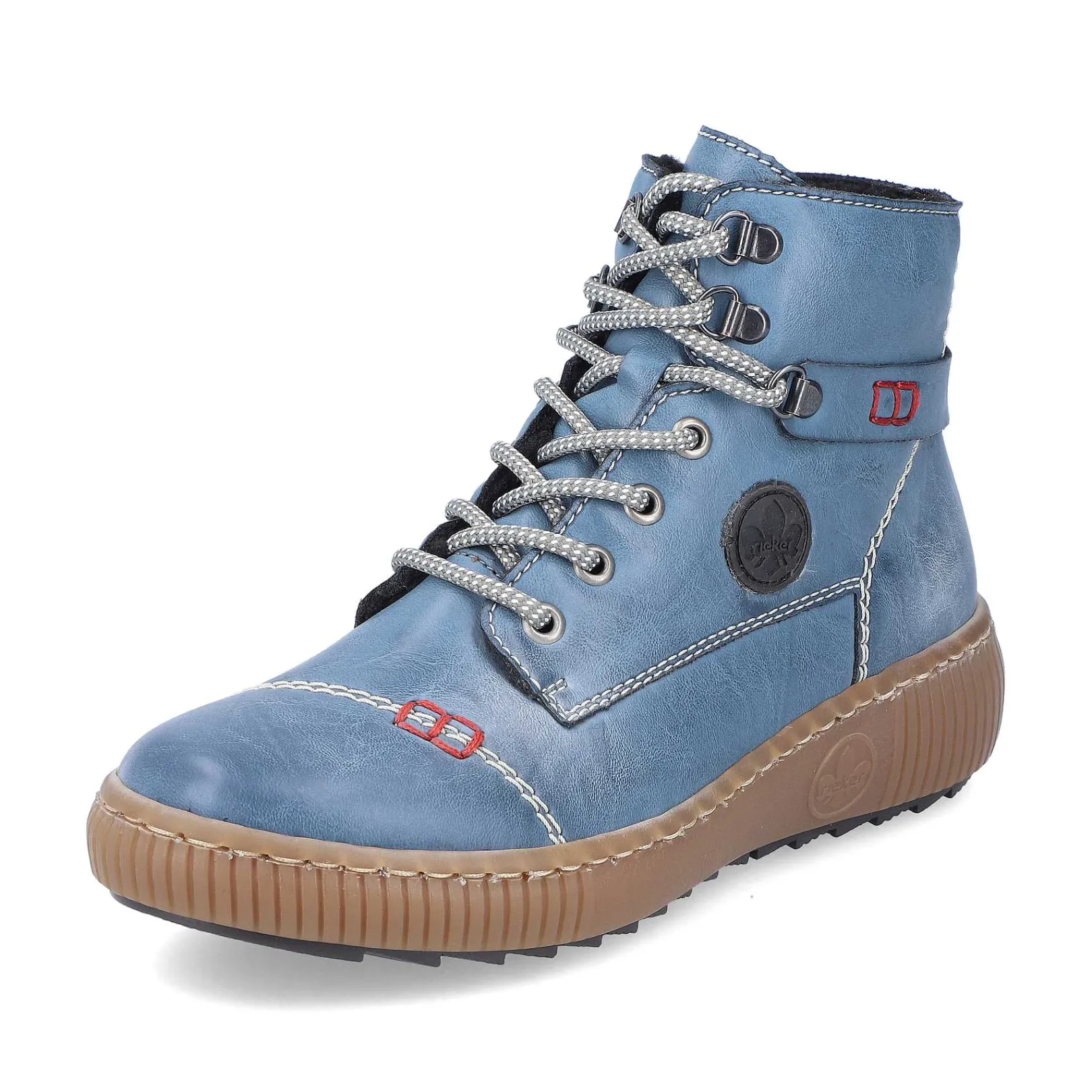 New Women'S Corded Boots Sky Blue Ladies Ankle Boots & Boots