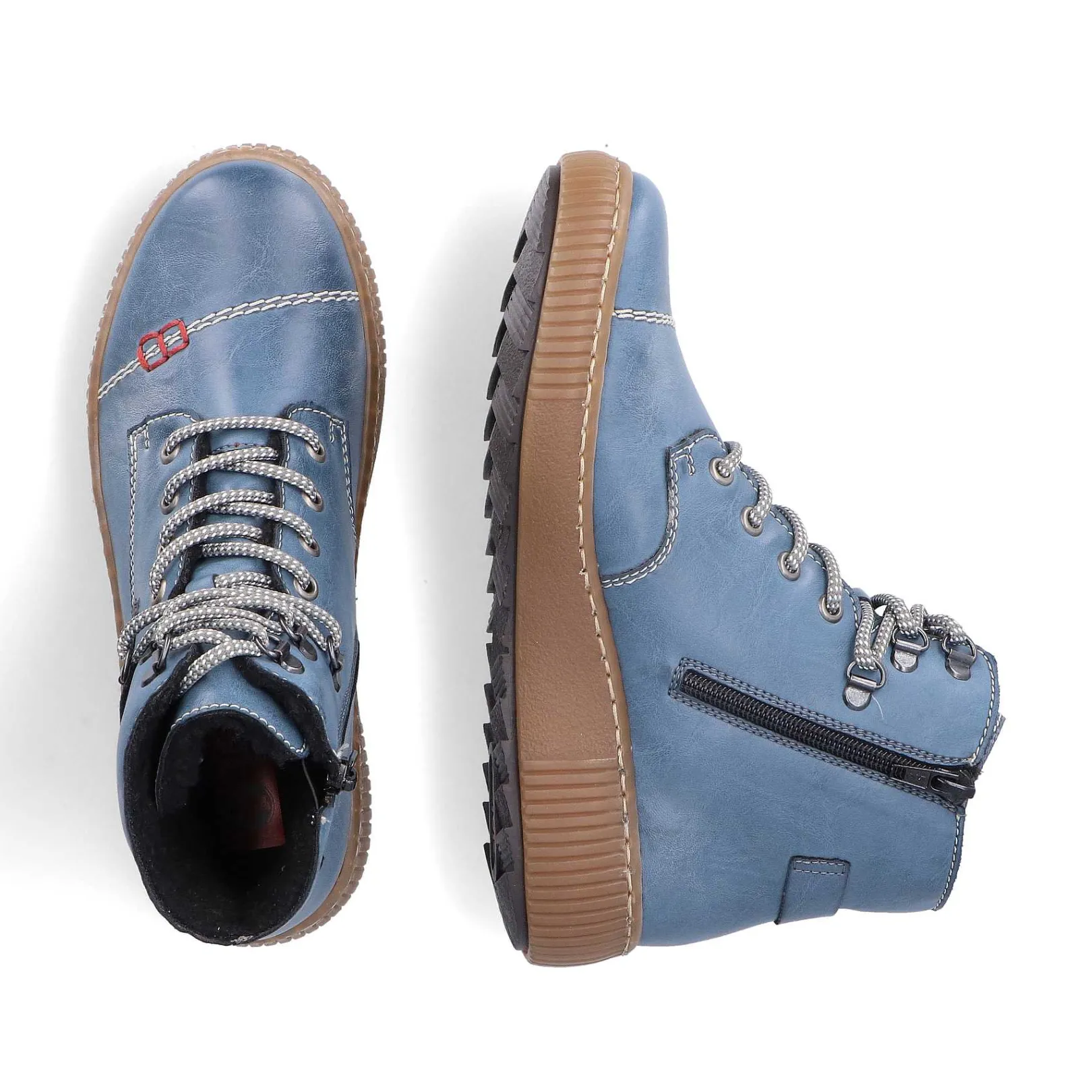 New Women'S Corded Boots Sky Blue Ladies Ankle Boots & Boots