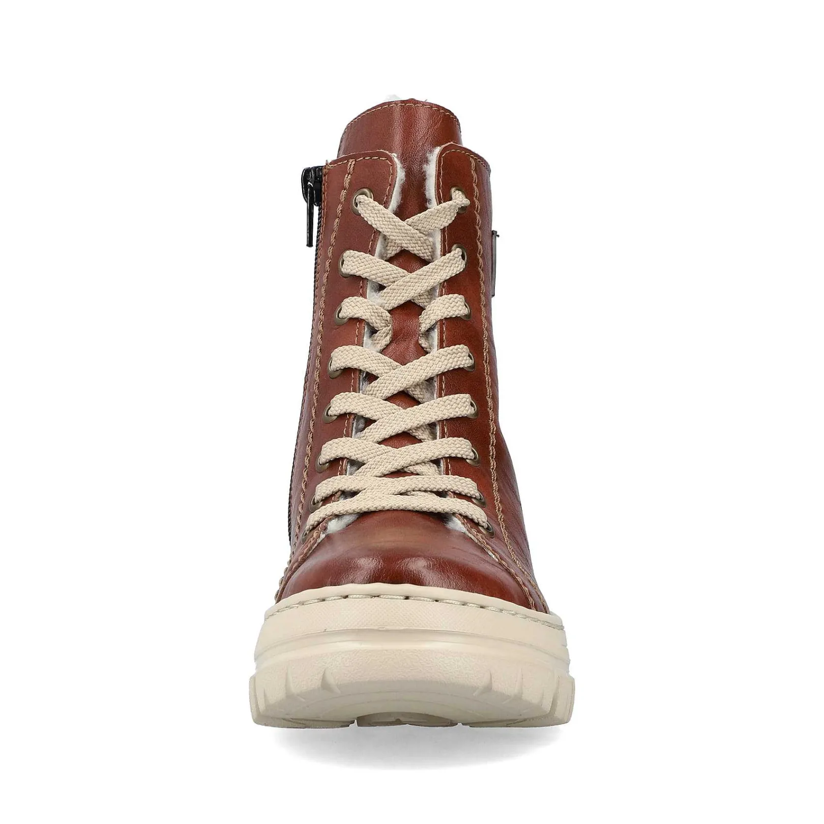 New Women'S Corded Boots Chestnut Brown Ladies Ankle Boots & Boots