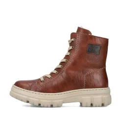 New Women'S Corded Boots Chestnut Brown Ladies Ankle Boots & Boots