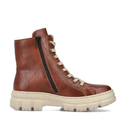 New Women'S Corded Boots Chestnut Brown Ladies Ankle Boots & Boots
