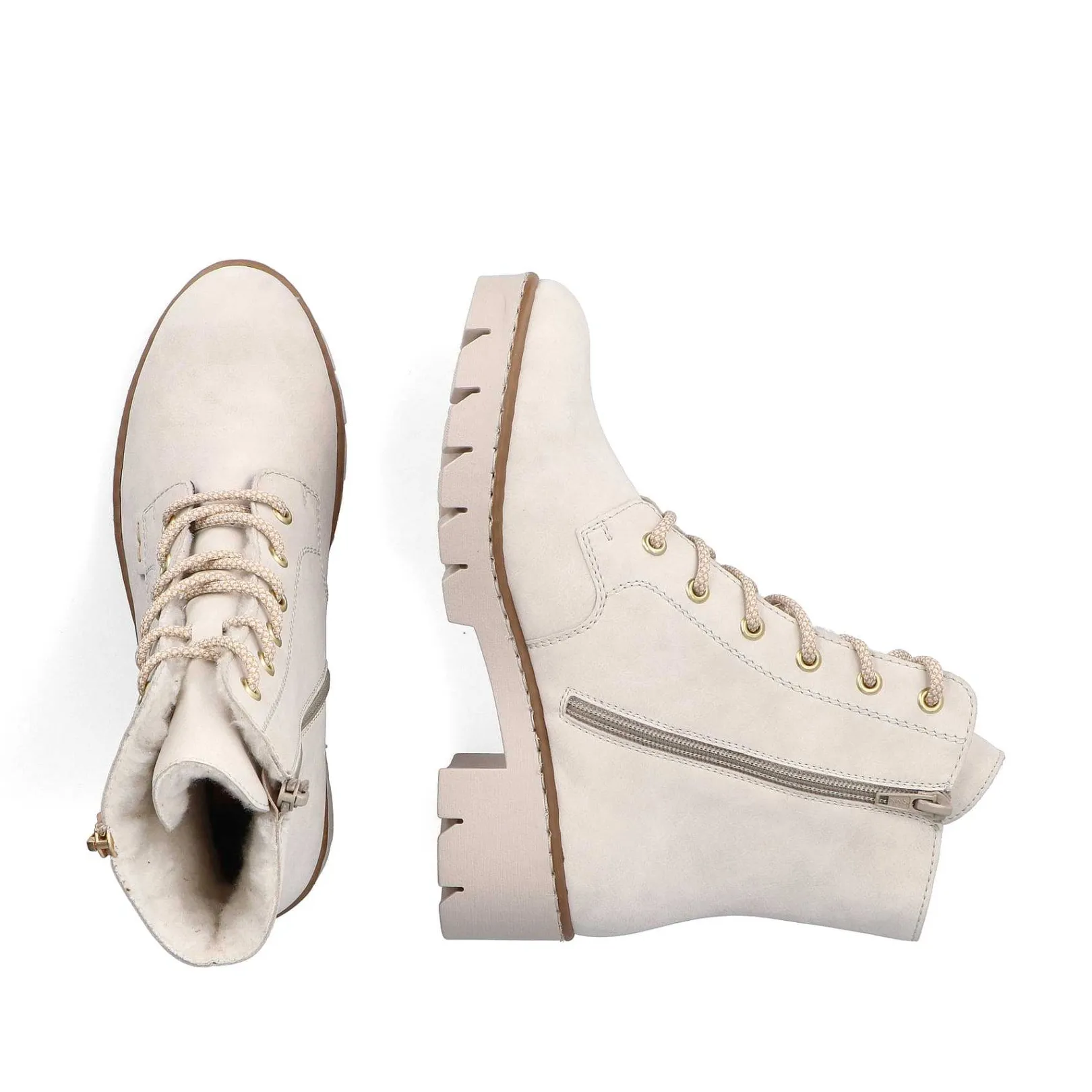 Online Women'S Corded Boots Cream Beige Ladies Ankle Boots & Boots