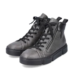 New Women'S Corded Boots Anthracite Ladies Ankle Boots & Boots