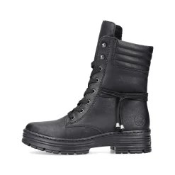 Online Women'S Corded Boots Deep Black Ladies Ankle Boots & Boots