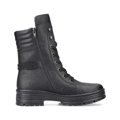 Online Women'S Corded Boots Deep Black Ladies Ankle Boots & Boots