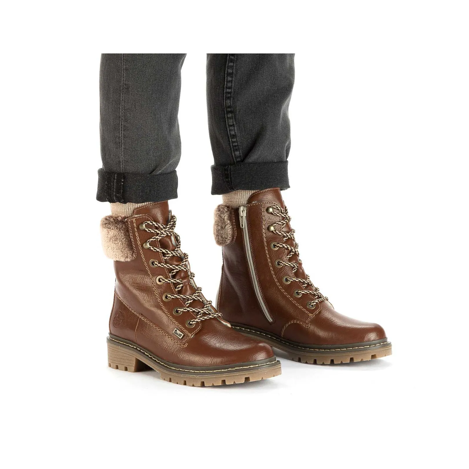 Women'S Corded Boots Fox Brown Ladies Ankle Boots & Boots