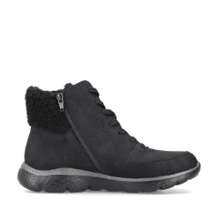 Clearance Women'S Corded Boots Deep Black Ladies Ankle Boots & Boots