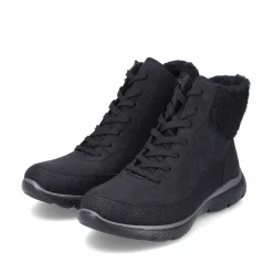 Clearance Women'S Corded Boots Deep Black Ladies Ankle Boots & Boots