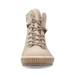 Clearance Women'S Corded Boots Cream Beige Ladies Ankle Boots & Boots