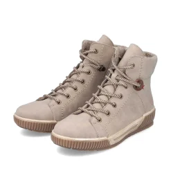Clearance Women'S Corded Boots Cream Beige Ladies Ankle Boots & Boots
