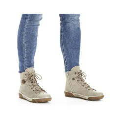 Clearance Women'S Corded Boots Cream Beige Ladies Ankle Boots & Boots
