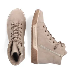 Clearance Women'S Corded Boots Cream Beige Ladies Ankle Boots & Boots