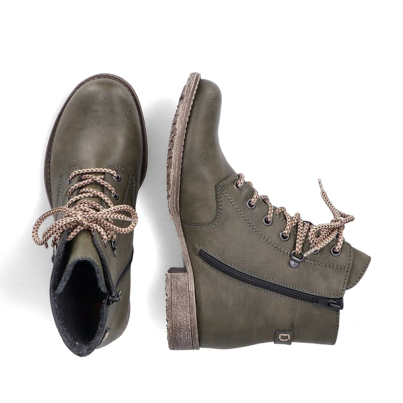 Sale Women'S Corded Boots Olive Green Ladies Ankle Boots & Boots