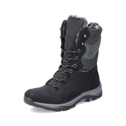 Discount Women'S Corded Boots Deep Black Ladies Ankle Boots & Boots