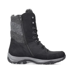 Discount Women'S Corded Boots Deep Black Ladies Ankle Boots & Boots