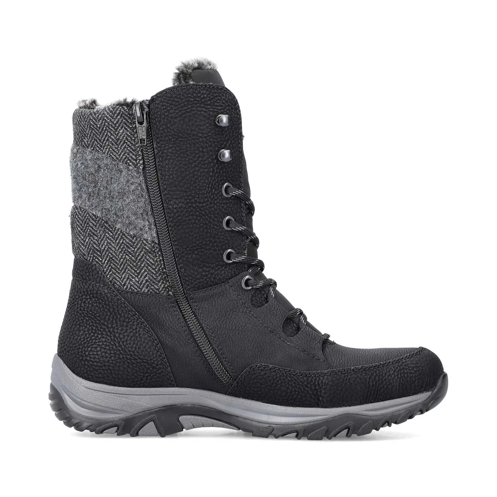 Discount Women'S Corded Boots Deep Black Ladies Ankle Boots & Boots