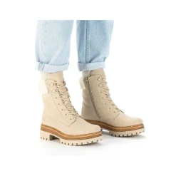 Hot Women'S Corded Boots Sand Beige Ladies Ankle Boots & Boots