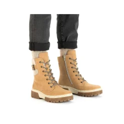 Women'S Corded Boots Camel Brown Ladies Ankle Boots & Boots
