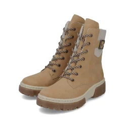 Women'S Corded Boots Camel Brown Ladies Ankle Boots & Boots