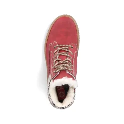 Hot Women'S Corded Boots Fire Red Ladies Ankle Boots & Boots