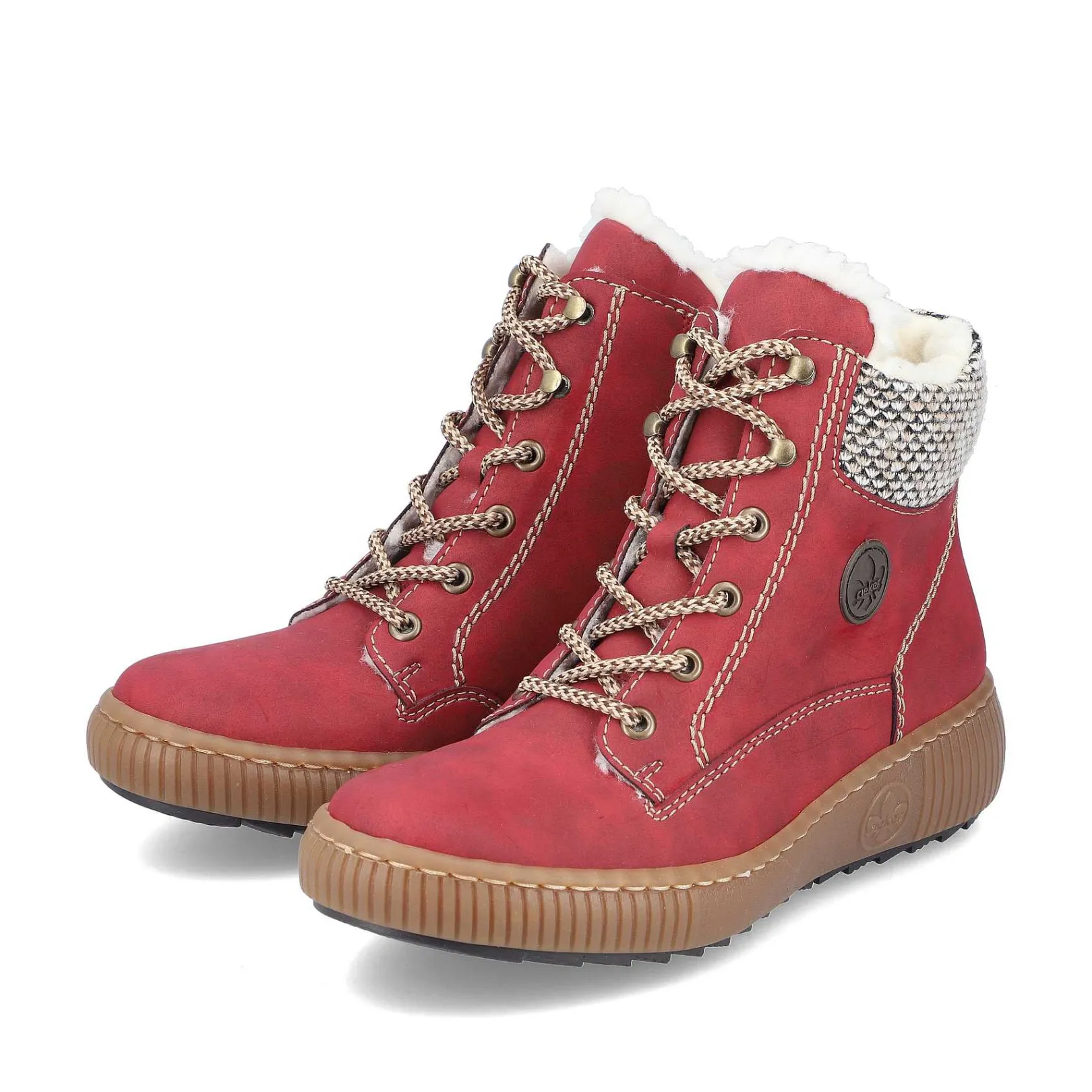 Hot Women'S Corded Boots Fire Red Ladies Ankle Boots & Boots