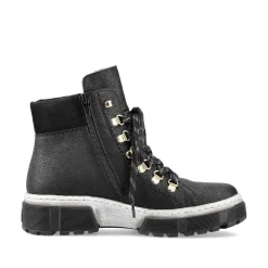 Sale Women'S Corded Boots Deep Black Ladies Ankle Boots & Boots