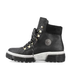 Sale Women'S Corded Boots Deep Black Ladies Ankle Boots & Boots