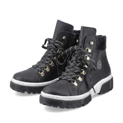 Sale Women'S Corded Boots Deep Black Ladies Ankle Boots & Boots