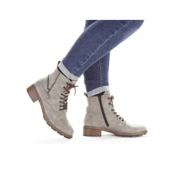 Hot Women'S Corded Boots Silver Gray Ladies Ankle Boots & Boots