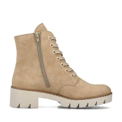 Outlet Women'S Corded Boots Brown Beige Ladies Ankle Boots & Boots