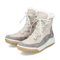 New Women'S Corded Boots Light Beige Ladies Ankle Boots & Boots