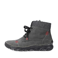 New Women'S Corded Boots Anthracite Ladies Ankle Boots & Boots
