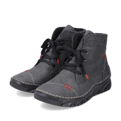 New Women'S Corded Boots Anthracite Ladies Ankle Boots & Boots