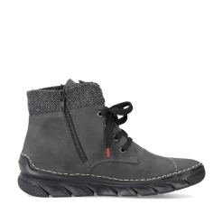 New Women'S Corded Boots Anthracite Ladies Ankle Boots & Boots