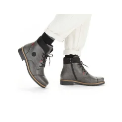 Discount Women'S Corded Boots Platinum Gray Ladies Ankle Boots & Boots